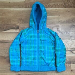 Marmot plaid hooded reversible jacket XS